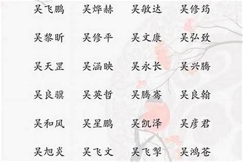 姓吳取名|吴姓寓意好的男孩名字（精选200个）